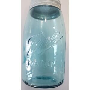 Antique Rare Fruit Qt Jar Ball Mason Dropped A RB 238